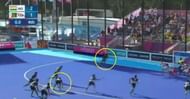 Pakistan were awarded PC when there was literally no time left on the clock.